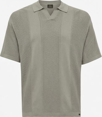 Genti Gebreide Buttonless Polo | Bruin