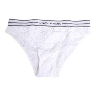 Dolce & Gabbana Bottoms, female, White, Size: XS Lace Slip Brief