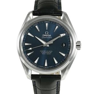 Omega Pre-owned Vintage Polshorloge - Heren - Pre-owned - Blauw - Maat: ONE Size