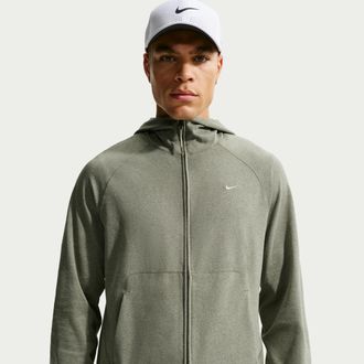 Nike Mens Primary NanoKnit Dri-FIT UV Protection Full-Zip Performance Hoodie in Green | II1308-320