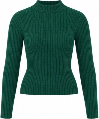 Twinset Jersey de cuello alto entallado de mezcla de viscosa - Knitwear - Mujer - Verde - M
