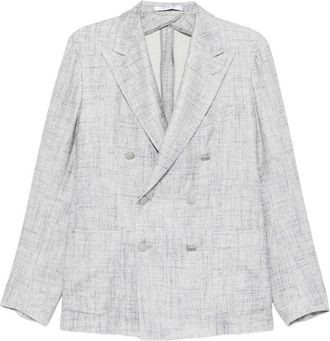 Tagliatore Double-breasted Patterned Jacket