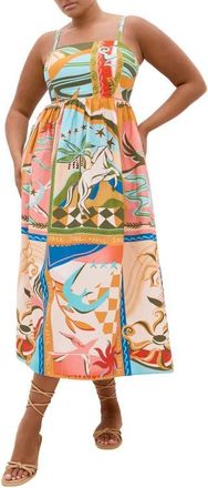 City Chic Wild Soul Cotton Maxi Sundress at Nordstrom, Size Xxxs