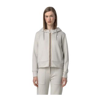 K-Way Hoodies & sweatvesten, Dames, Beige, M, Divine Light Spacer Zip-through