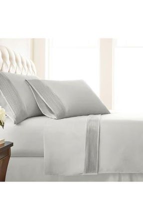 Southshore Fine Linens Premium Collection Pleated Extra Deep Pocket Sheet Set in Light Grey at Nordstrom Rack, Size Twin X-Long