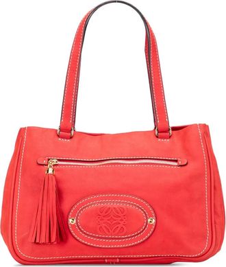Loewe Borsa a spalla Anagram Madrid con frange 2008 - Rosso