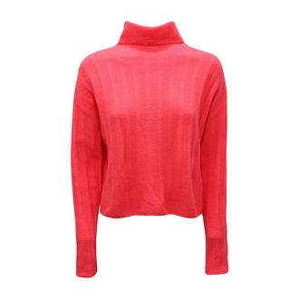Alysi Dolcevita Cropped Sweater - Dames - Coltruien - Roze - S - Wol - Truien & Vesten