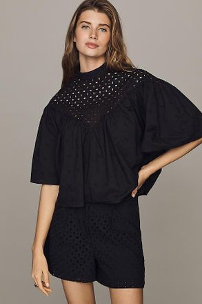 Bishop + Young Willow 100% Cotton Eyelet Top