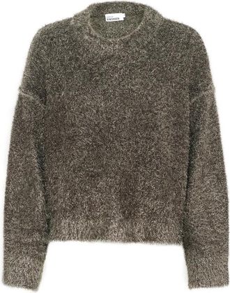 Karen by Simonsen Zachte Gebreide Trui Thunderstorm - Dames - Ronde hals truien - Grijs - 2XL - Truien & Vesten