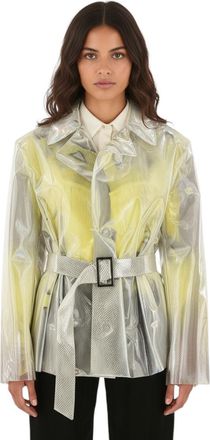 Maison Margiela Yellow Notched Lapel Trench Coat