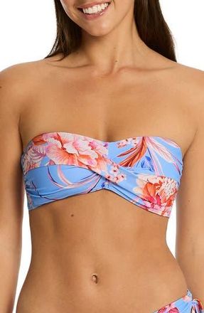 Sea Level Australia Indochine Twist Bandeau Bikini Top in Light Blue at Nordstrom Rack, Size 12 Us / 16 Au