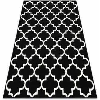 RugsX Alfombra Bcf Morad Trelis Espaldera Marroqu&iacute; - Negro Black 240x340 Cm