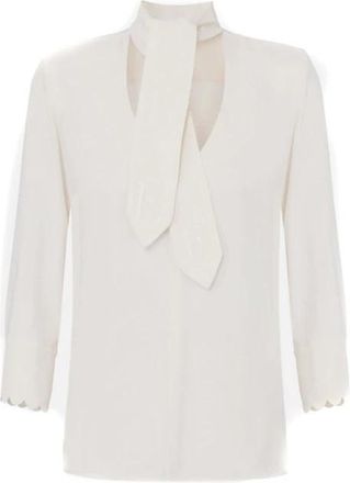 Elisabetta Franchi Viscose Blouse - Dames - Blouses - Beige - S - Overhemden