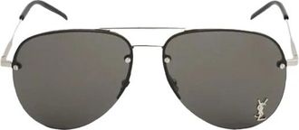 Saint Laurent Pre-owned Classic Mini Logo Zonnebril - Heren - Vintage Accessoires - Zwart - ONE Size - Vintage