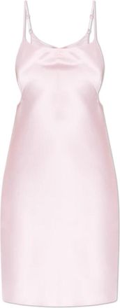 Courr&egrave;ges Satijnen Slip Dress - Dames - Korte kleedjes - Roze - S - Satijn - Kleedjes