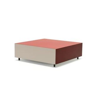 ESTABLISHED & SONS Coffee table Bloc - Red - High pressure laminate - Designer Pauline Deltour