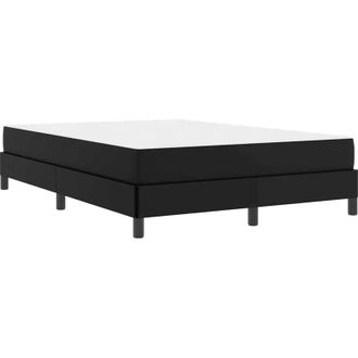 vidaXL Cama Con Colch&oacute;n Negro 140 X 190 Cm Cuero Sint&eacute;tico Vidaxl