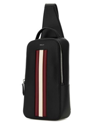 Bally Mens Black Leather Crossbody Bag Rec.bovineleat.polyamide Borse A Mano