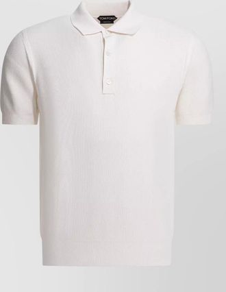Tom Ford silk cotton pique polo short sleeves
