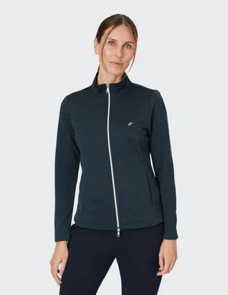 Joy Trainingsjacke JOY SPORTSWEAR D SWEATJACKE PEGGY, Damen, Gr. 36, blau (night meliert), Obermaterial: 100% Polyester, normal, Jacken Trainingsjacke
