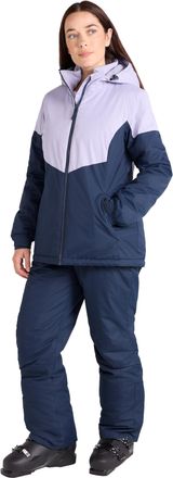 Mountain Warehouse Womens Ski Jacket & Pants Set - Padded Insulation, Snowskirt, Zipped pockets & Adjustable Hood - Best for Autumn, Winter, Outdoors & Travelling Navy W