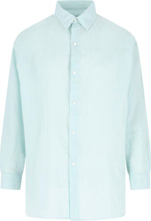 Kaptain Sunshine Green Long-Sleeved Classic Collar Cotton Shirt