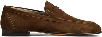 Tod's flat rubber sole suede loafers - men - Goat Skin/Calf Leather/Calf Leather - 8.5 - Brown