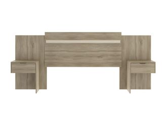 VENTE-UNIQUE.COM Cabecero madera color natural claro 140x190 cm, 140x200 cm, 160x200 cm