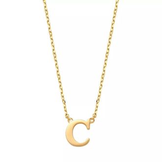 Isabel Bernard Halsketten - Le Marais Chloé 14 Karat Initial Necklace Letter C - Gr. unisize - in Gold - für Damen