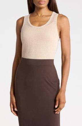 Vince Beachy Linen Open Stitch Tank in Light Biscotti at Nordstrom Rack, Size X-Large