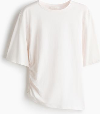 H&M Drapiertes T-Shirt - White
