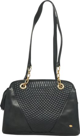 Bally Black Leather Shoulder Bag (Pre-Owned)