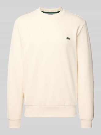 Lacoste Regular Fit Sweatshirt aus Baumwoll-Mix in Offwhite, Gr&ouml;&szlig;e XXL
