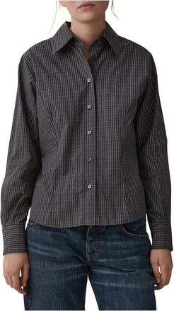 Jeanerica Martha Shirt - Dames - Overhemden - Zwart - M - Katoen - Overhemden