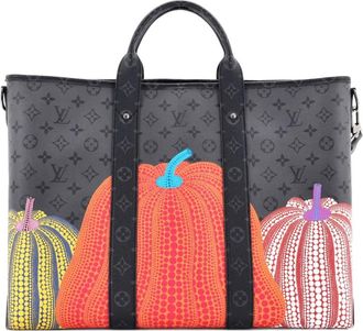 Louis Vuitton Weekend Tote Yayoi Kusama Pumpkins Reverse Monogram Eclipse Canvas GM shoulder bag - Grey