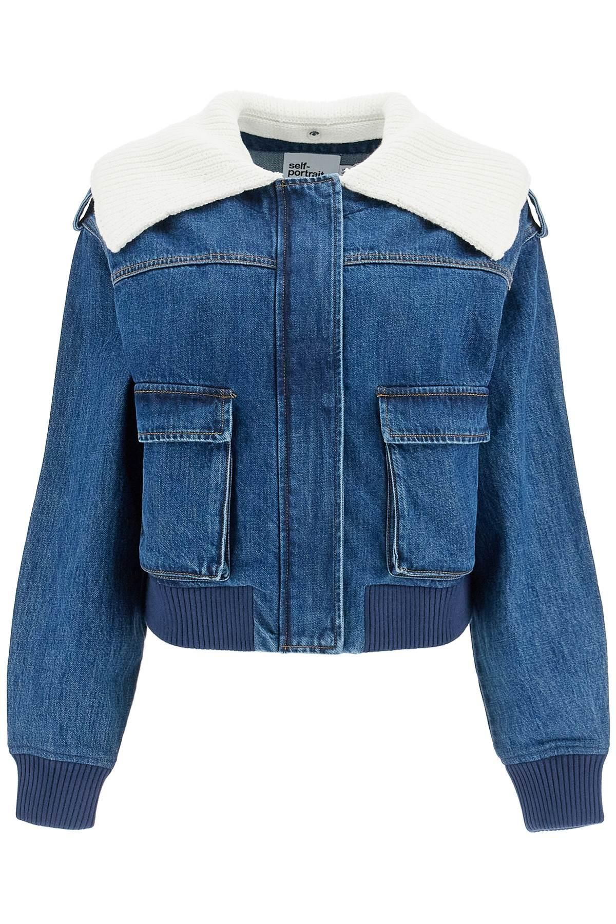 【関税&送料込】Self-Portrait Bomber Style Denim Jacket Self Portrait Bomber Jackets − Sale: up to −44% | Stylight