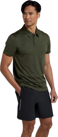 Mountain Warehouse Deuce IsoCool Mens Polo - Quick Dry T-Shirt, Highly Breathable Tee, Wicking Top with Classic Polo Design - for Travelling Dark Khaki 3XL