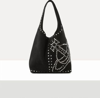 Vivienne Westwood Eleanore Tote Suede/studs Black