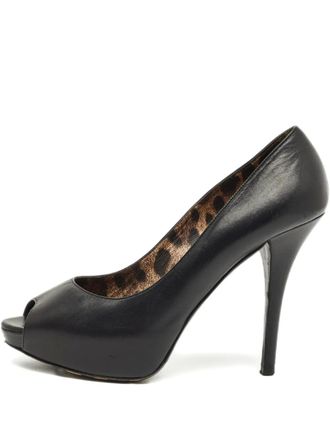 Dolce & Gabbana leather platform pump - Black
