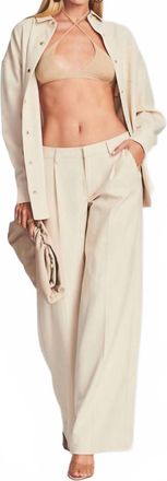 SER.O.YA Ivan Wide Leg Pant In Beige