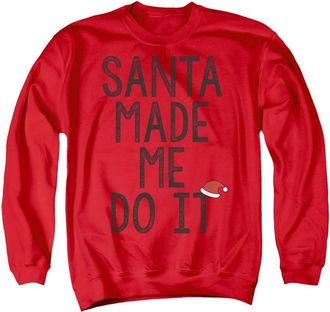 Gildan Santa Made Me Do It Christmas Unisex Adult Crewneck Sweatshirt Sweater