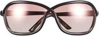 Tom Ford 68mm Gradient Square Sunglasses in Black /Gradient Mirror Violet at Nordstrom Rack