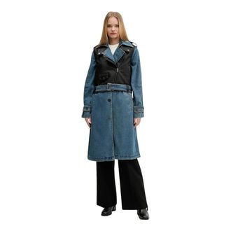 Desigual Donna, Cappotti, Blu, L, new