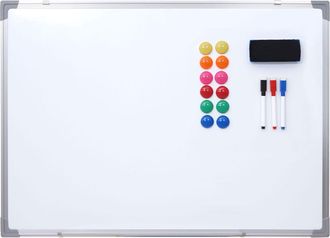 Hhg Nunca Usado] Pizarra Blanca Hhg 831, Pizarra Magn&eacute;tica Pizarra Para Notas Pizarra Para Alfileres, Incl. Accesorios, 60x45cm