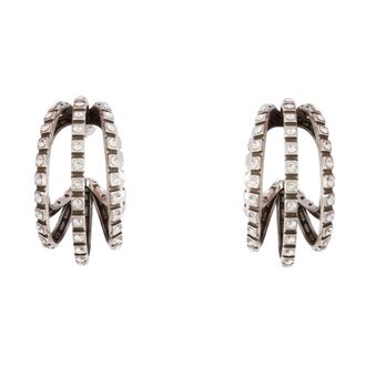 Isabel Marant Grote Hoepeloorbellen - Dames - Oorbellen - Grijs - ONE Size - Accessoires