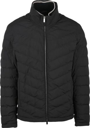 Paul & Shark Black Polyester Centogrammi Down Jacket