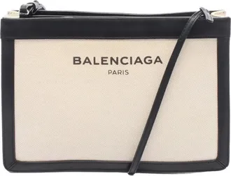 Balenciaga Borsa a tracolla Navy Pochette in tela 2000-2025 - Marrone