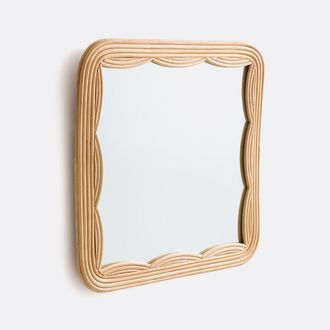 La Redoute Interieurs Vierkante spiegel in rotan H52 cm, Vaguo