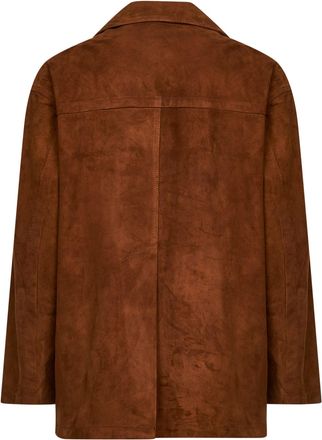 Salvatore Santoro Womens Blazer Jacket Tobacco Suede Brown Ovine Leather