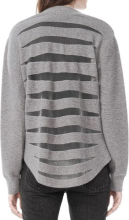 Alexander Wang Sheer Back Striped V-neck Cardigan Size XS